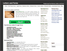 Tablet Screenshot of lettersandforms.com